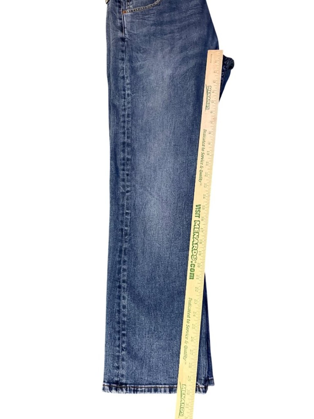 Levis 527 Slim Bootcut Jeans Mens 38x30 Used Blue Stretch Denim - Picture 12 of 16
